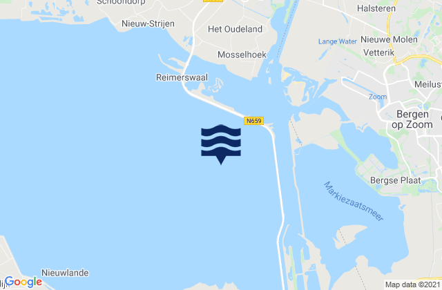 Carte des horaires des marées pour Marollegat, Netherlands