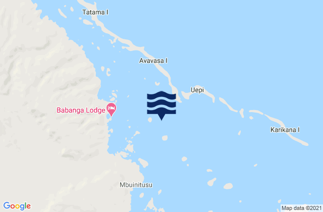 Carte des horaires des marées pour Marovo Lagoon, Solomon Islands