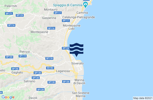 Carte des horaires des marées pour Martelli-Laganosa, Italy