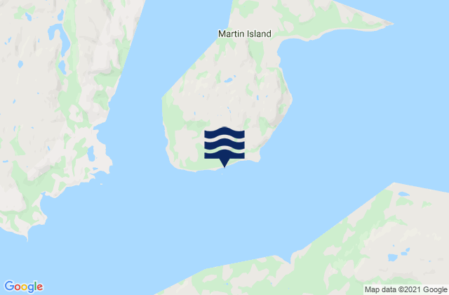 Carte des horaires des marées pour Martin Island, Canada