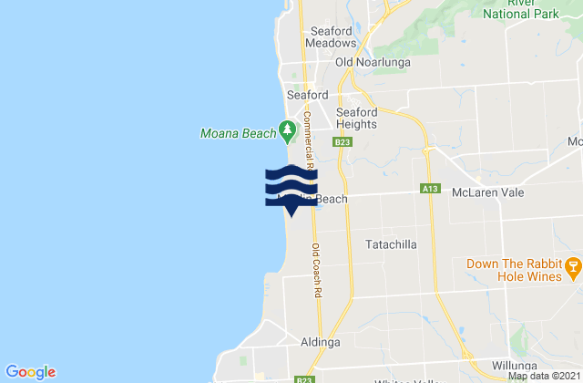 Carte des horaires des marées pour Maslin Beach, Australia