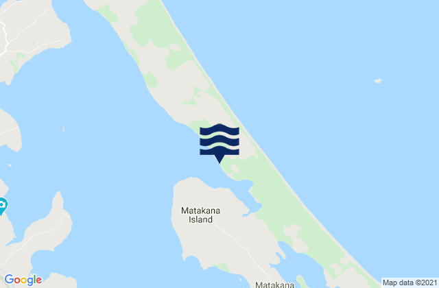 Carte des horaires des marées pour Matakana Island, New Zealand