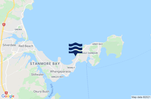Carte des horaires des marées pour Matakatia Bay, New Zealand