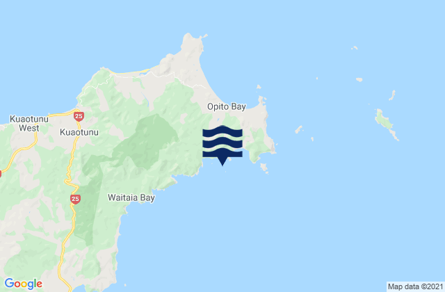 Carte des horaires des marées pour Matapaua Bay, New Zealand