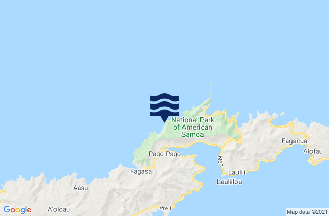 Carte des horaires des marées pour Mauputasi County, American Samoa