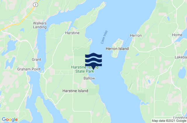 Carte des horaires des marées pour Mc Micken Island Case Inlet, United States