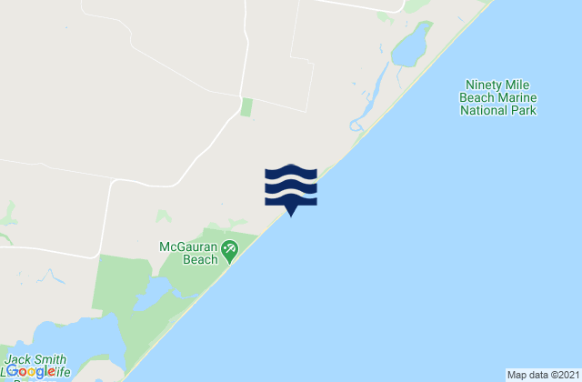 Carte des horaires des marées pour Mcgauran Beach, Australia