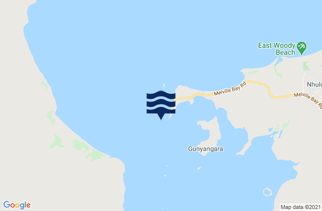 Carte des horaires des marées pour Melville Bay (Gove Harbour), Australia