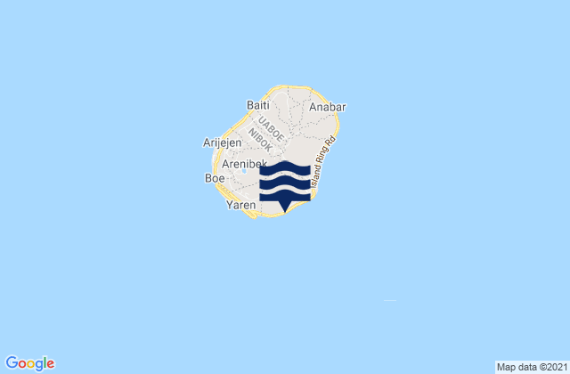 Carte des horaires des marées pour Meneng District, Nauru
