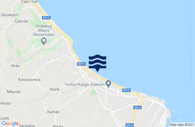 Carte des horaires des marées pour Merkez, Turkey