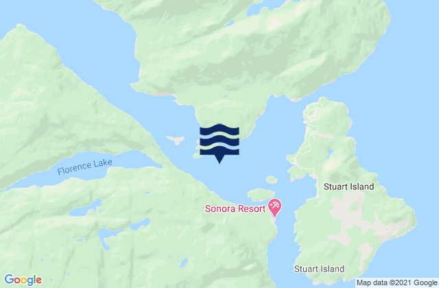 Carte des horaires des marées pour Mermaid Bay, Canada