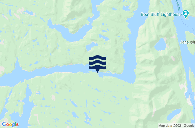 Carte des horaires des marées pour Meyers Narrows, Canada