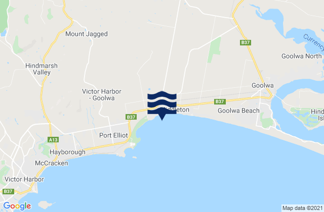 Carte des horaires des marées pour Middleton Point, Australia