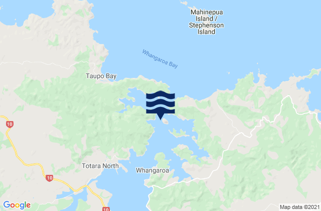Carte des horaires des marées pour Milford Island (Wairaupo Island), New Zealand