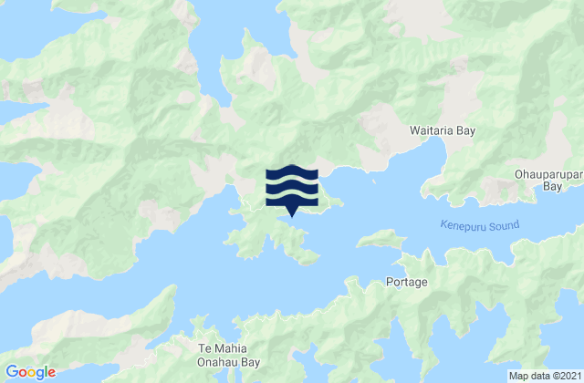Carte des horaires des marées pour Mills Bay, New Zealand