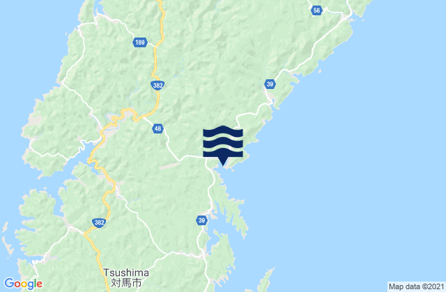 Carte des horaires des marées pour Minechosaka, Japan