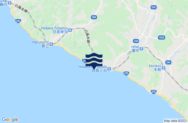Carte des horaires des marées pour Mitsuishihoncho, Japan