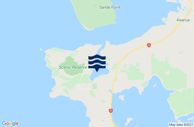 Carte des horaires des marées pour Mokomoko Inlet, New Zealand