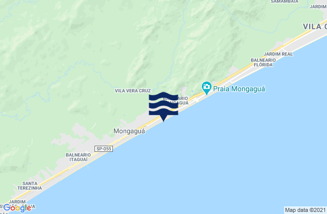 Carte des horaires des marées pour Mongaguá, Brazil
