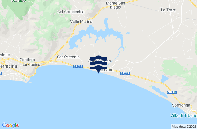 Carte des horaires des marées pour Monte San Biagio, Italy