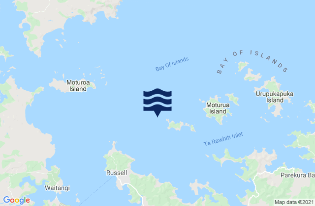 Carte des horaires des marées pour Motuarohia Island (Roberton Island), New Zealand