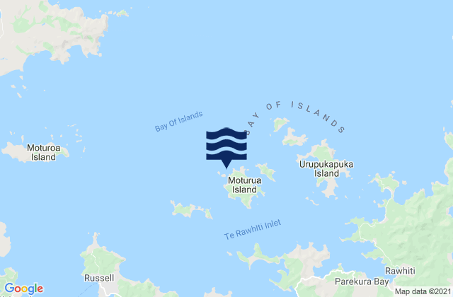 Carte des horaires des marées pour Moturua, New Zealand
