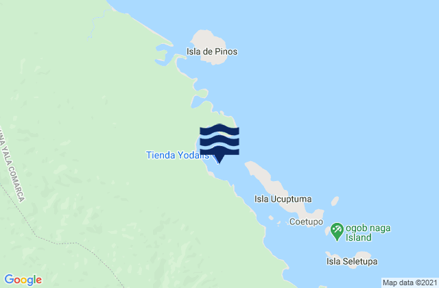 Carte des horaires des marées pour Mulatupo, Panama