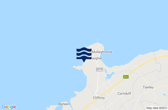 Carte des horaires des marées pour Mullaghmore Head, Ireland