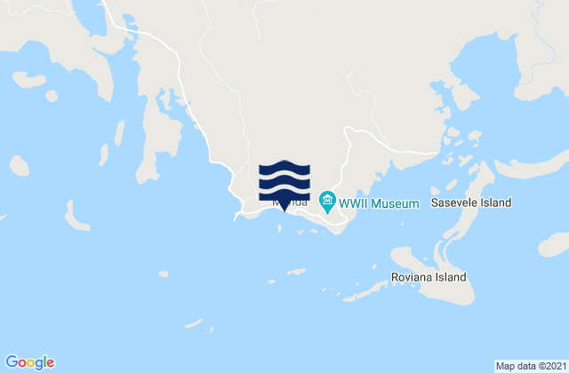 Carte des horaires des marées pour Munda, Solomon Islands