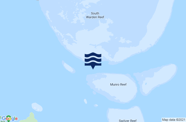 Carte des horaires des marées pour Munro Reef, Australia