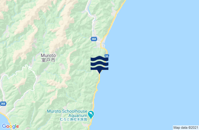 Carte des horaires des marées pour Muroto Shi, Japan