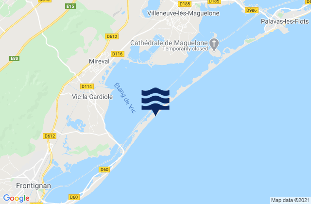 Carte des horaires des marées pour Murviel-lès-Montpellier, France