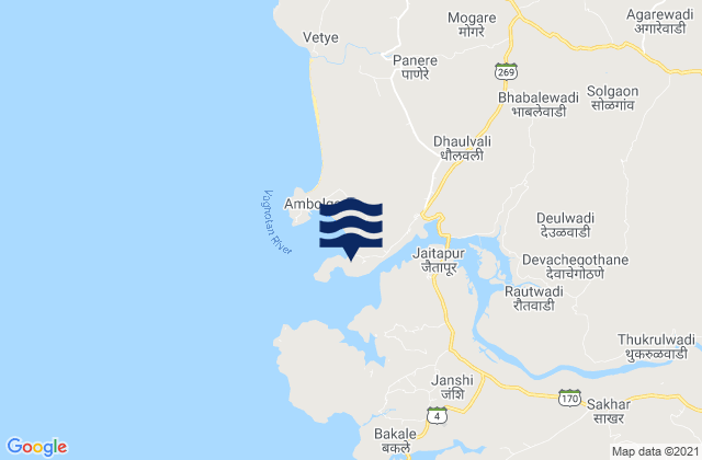 Carte des horaires des marées pour Musakazi Point, India