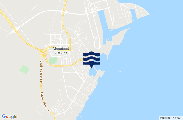 Carte des horaires des marées pour Musay‘īd, Qatar
