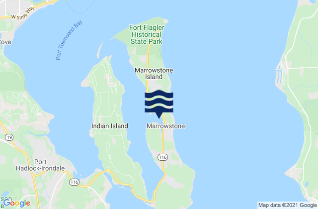 Carte des horaires des marées pour Mystery Bay Marrowstone Island, United States