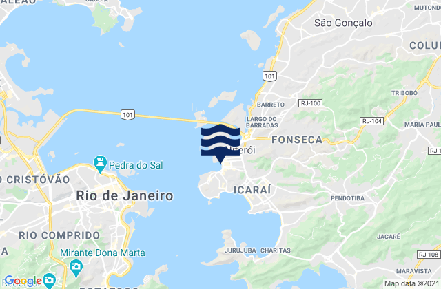 Carte des horaires des marées pour Mystos, Brazil