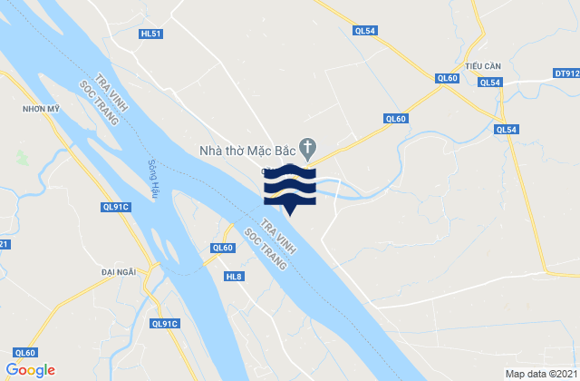 Carte des horaires des marées pour Mặc Bắc, Vietnam