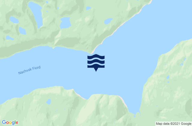 Carte des horaires des marées pour Nachvak Bay, Canada