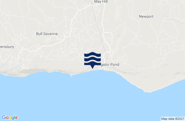 Carte des horaires des marées pour Nain, Jamaica