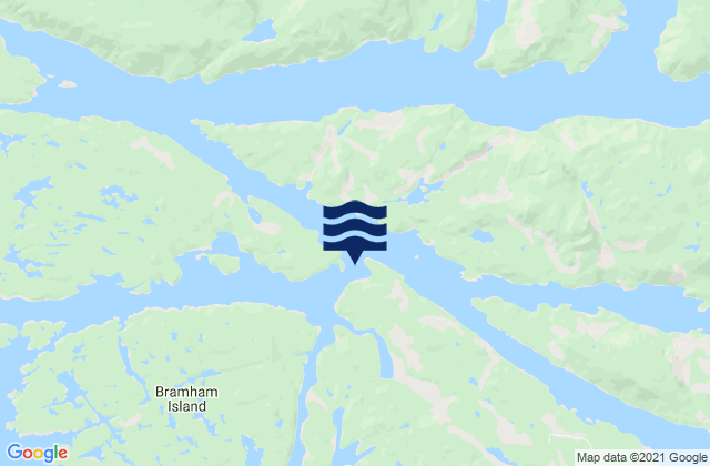 Carte des horaires des marées pour Nakwakto Rapids, Canada