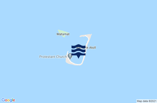 Carte des horaires des marées pour Namdrik Atoll, Marshall Islands