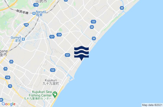 Carte des horaires des marées pour Narutō, Japan