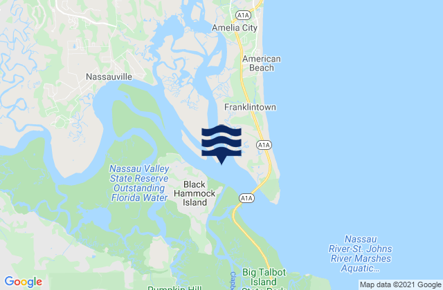 Carte des horaires des marées pour Nassauville, United States