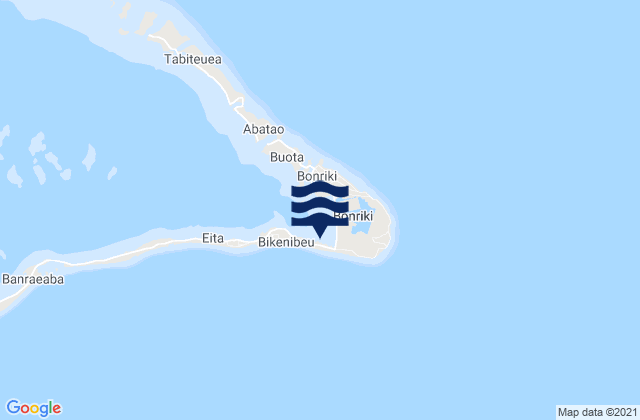 Carte des horaires des marées pour Nawerewere Village, Kiribati