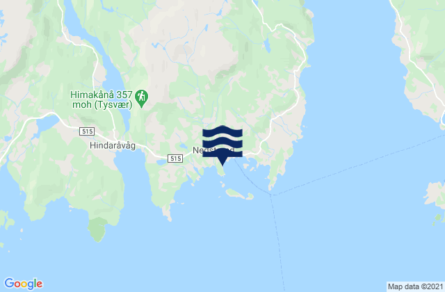 Carte des horaires des marées pour Nedstrand, Norway