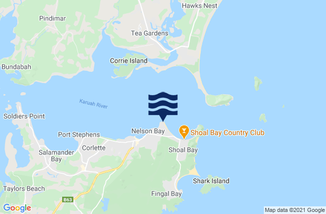 Carte des horaires des marées pour Nelson Bay Lighthouse, Australia