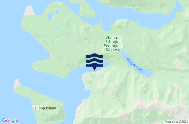 Carte des horaires des marées pour Nesto Inlet, Canada