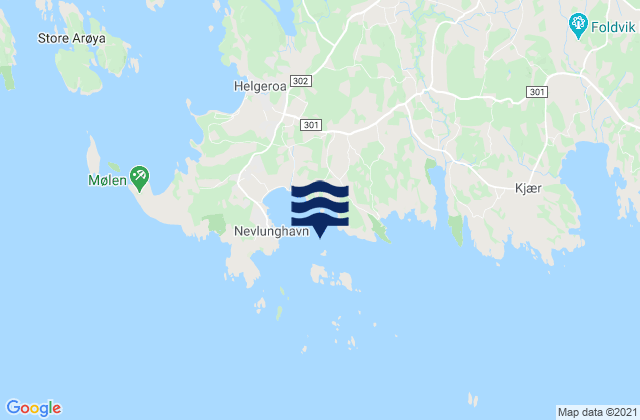 Carte des horaires des marées pour Nevlunghavn, Norway