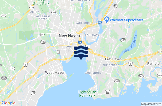 Carte des horaires des marées pour New Haven Harbor Gateway Terminal Approach, United States