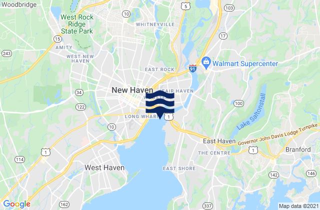 Carte des horaires des marées pour New Haven Harbor Tanker Terminal, United States